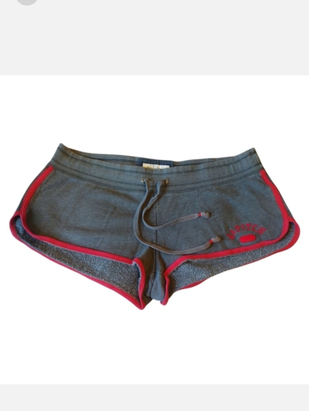 Abercrombie & Fitch Lounge Shorts Micro Mini Drawstring Womens L Y2K Gray